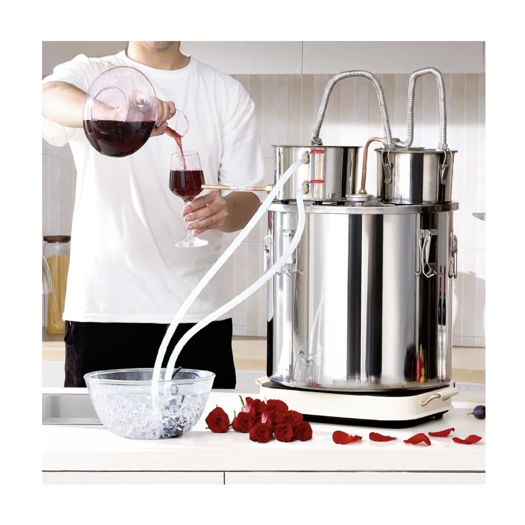 Moonshine szénsavmentes víz alkohollepárló 13,2 gallon, Thumper hengerrel és vízpumpával