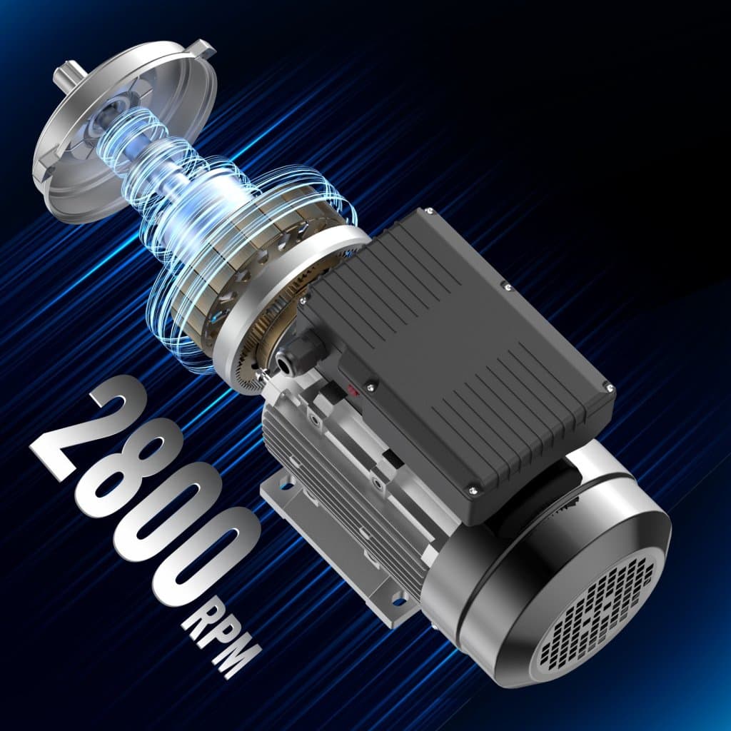 Elektromotor 1,1 kW 2800 ford/perc. AC 220~240 V 7,1 A 1 fázis 24 mm hřídel s perem