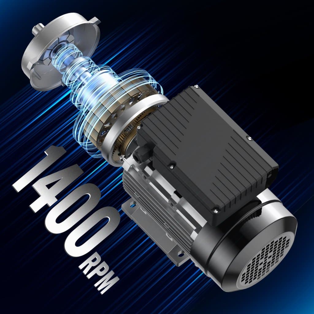 Elektromotor 0,55 kW 1400 ford/perc. AC 220~240 V 4,5 A 1 fázis 19 mm hřídel s perem