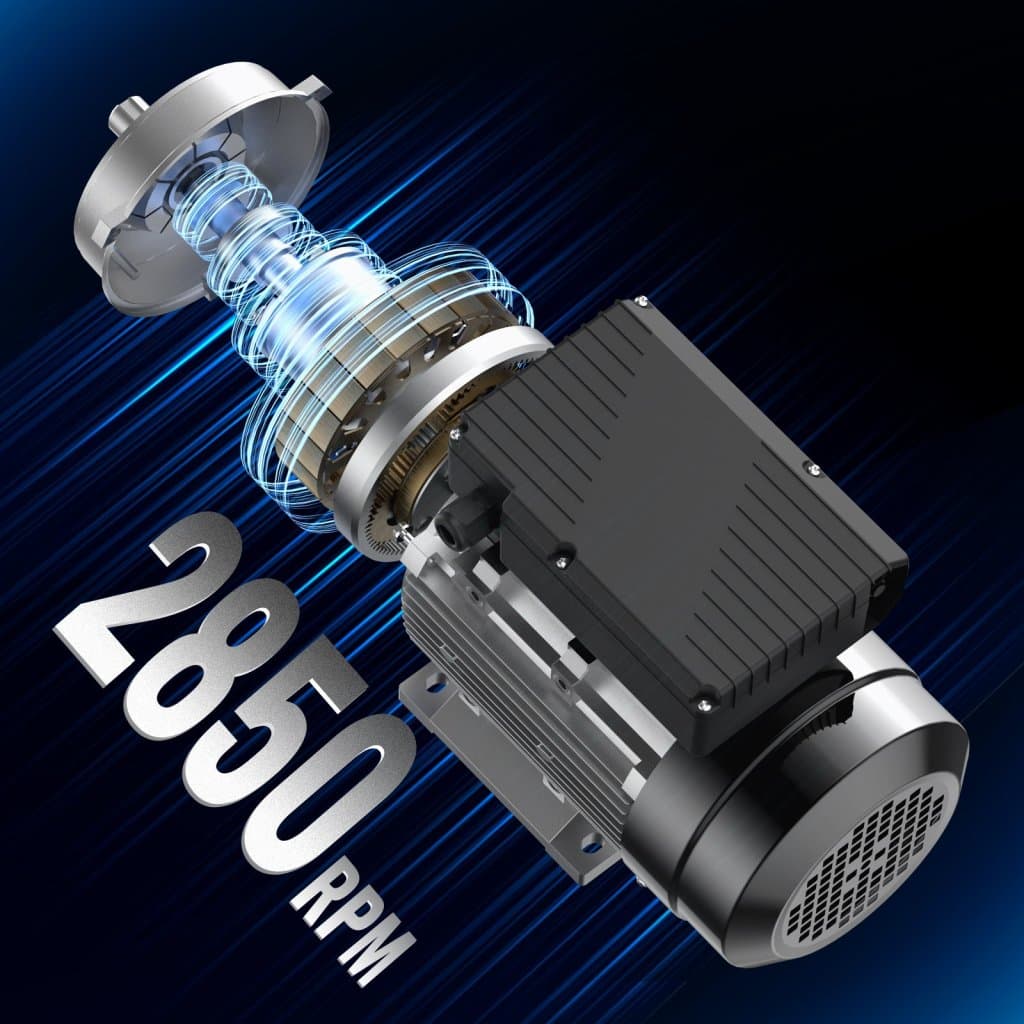 Elektromotor 0,75 kW 2850 rpm. AC 220~240 V 5,15 A 1 fázis 19 mm hřídel s perem