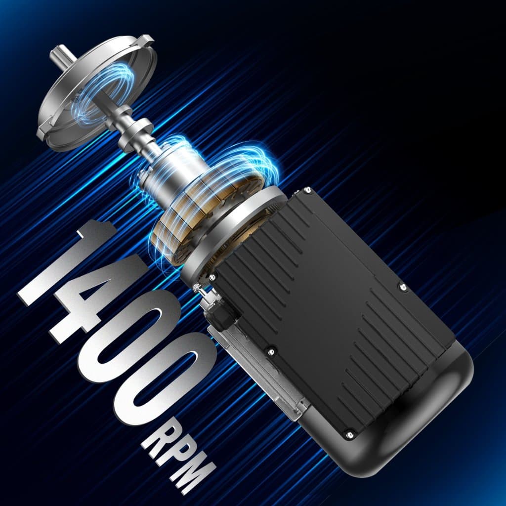 Elektromotor 0,55 kW 1400 ford/perc. AC 220~240 V 4,5 A 1 fázis 19 mm hřídel s perem