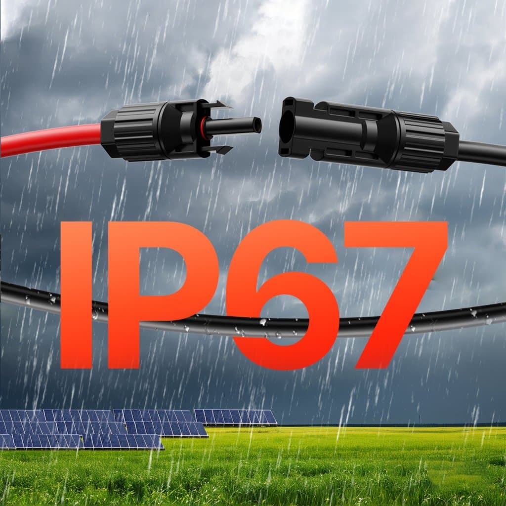 Napelem hosszabbító kábel 15,24 m/50 láb 6 mm²/10 AWG női és férfi csatlakozókkal 1 pár