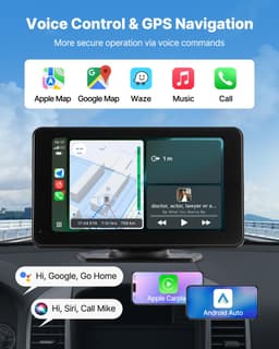 Autórádió CarPlay Érintőképernyő 7 hüvelykes Apple Android Automatikus tolatókamera - miniatúra 7