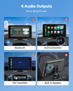 Autórádió CarPlay Érintőképernyő 7 hüvelykes Apple Android Automatikus tolatókamera - miniatúra 9