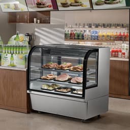 Hűtött vitrin Pékségvitrin Hűtőszekrény 18 köbláb/505 literes 2 szintes - miniatúra 1