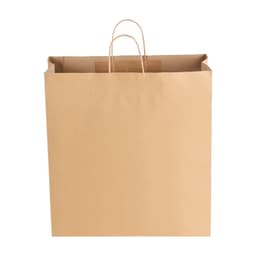 Kraft papírzacskók fogantyúkkal, 100 db, 18x7x19, parti bevásárlótáskában, fekete színben - miniatúra 5