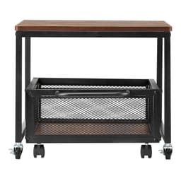 Mini Hűtőszekrény Állvány 88 kg Tárolókocsival és Forgókerekekkel, Világosbarna - miniatúra 5