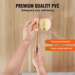 PVC asztalvédő, 42x72 hüvelykes, átlátszó műanyag asztalvédő, 2,0 mm vastag - miniatúra 7