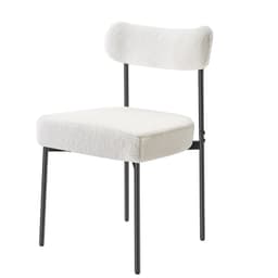 4 db-os Boucle étkezőszék szett, modern konyhai oldalszék, ívelt háttámlával - miniatúra 5