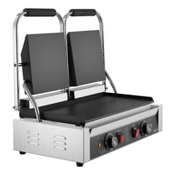 Kereskedelmi Panini Press Grill Szendvicssütő Sütőlap 48x23cm - miniatúra 5