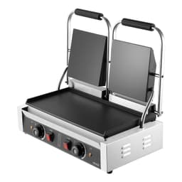 Kereskedelmi Panini Press Grill Szendvicssütő Sütőlap 48x23cm - miniatúra 4