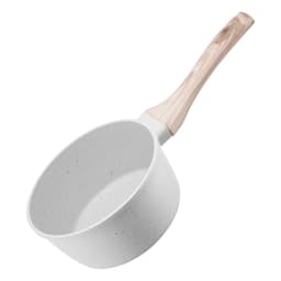 1.5 QT Lábas Tapadásmentes Lábas Üveg Fedővel és Levehető Nyéllel, Fehér - miniatúra 4