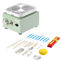 Mini fazekaskerék elektromos kerámia korongozógép 0-320RPM sebesség zöld - miniatúra 2
