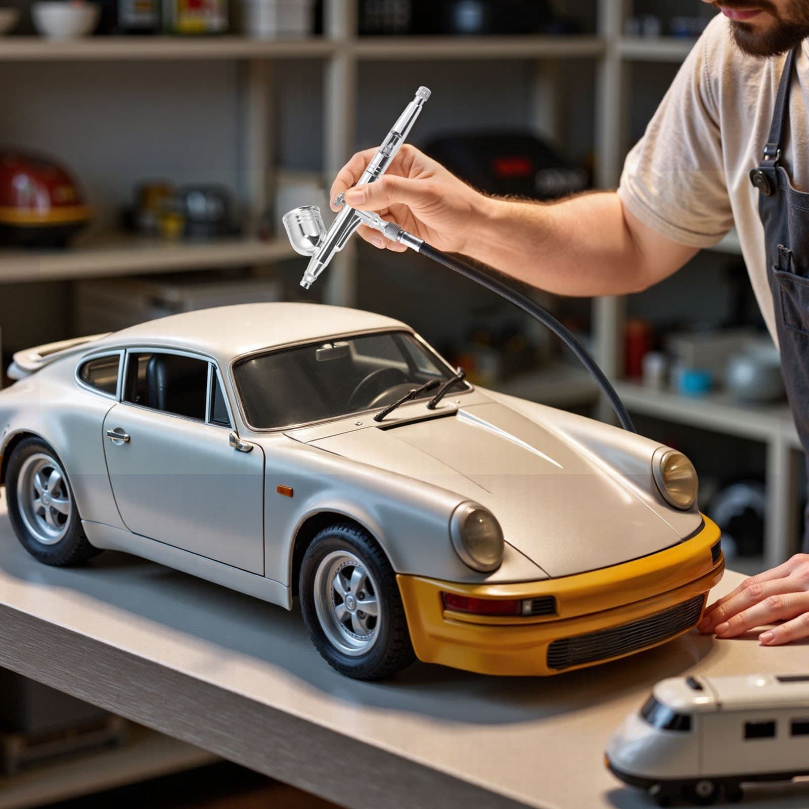 Airbrush készlet Airbrush készlet 1/6 LE légkompresszor 1 Airbrush 3 fúvóka Festék