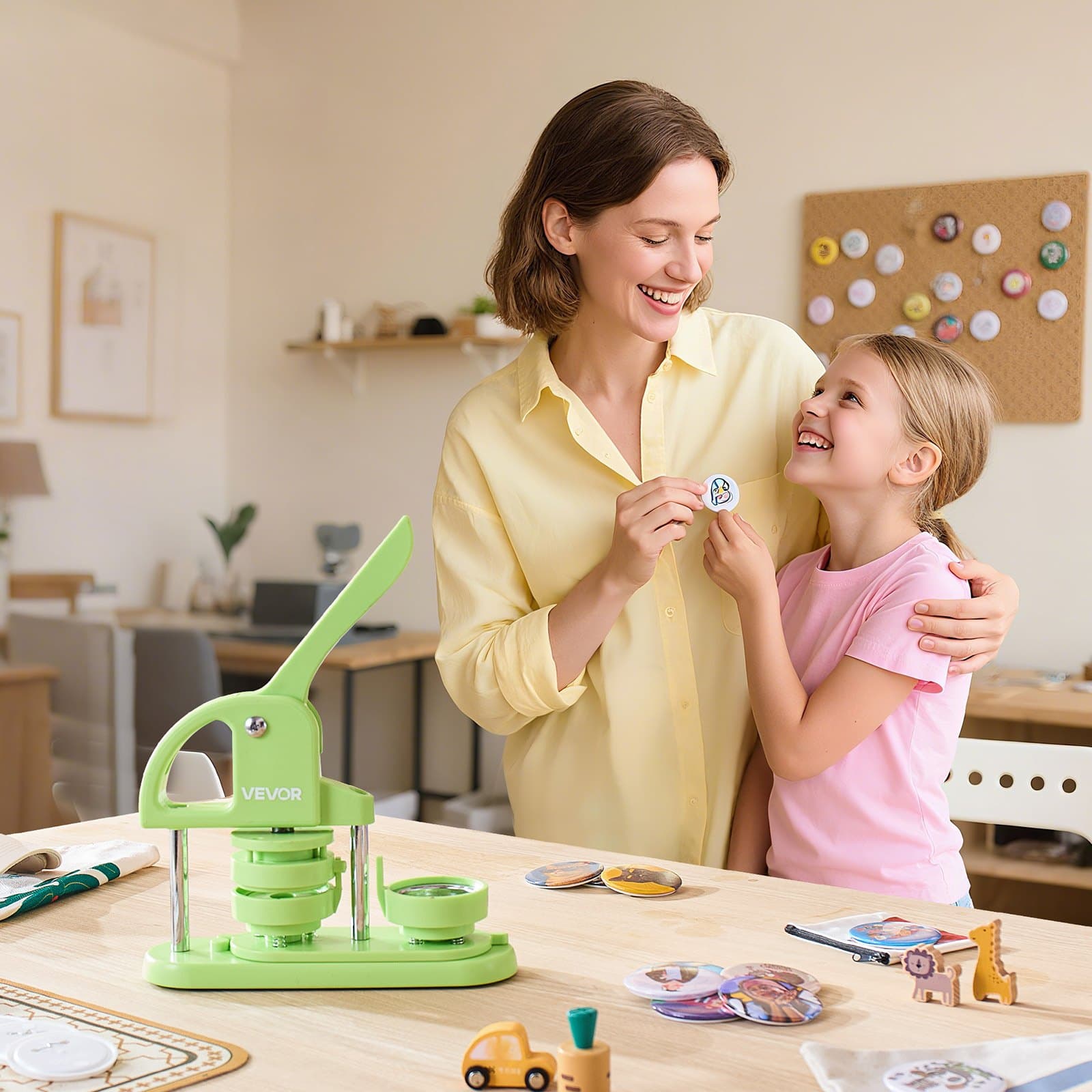 Gombkészítő gép, műanyag tűkészítő, 58 mm, 100 db, gombalkatrész, zöld