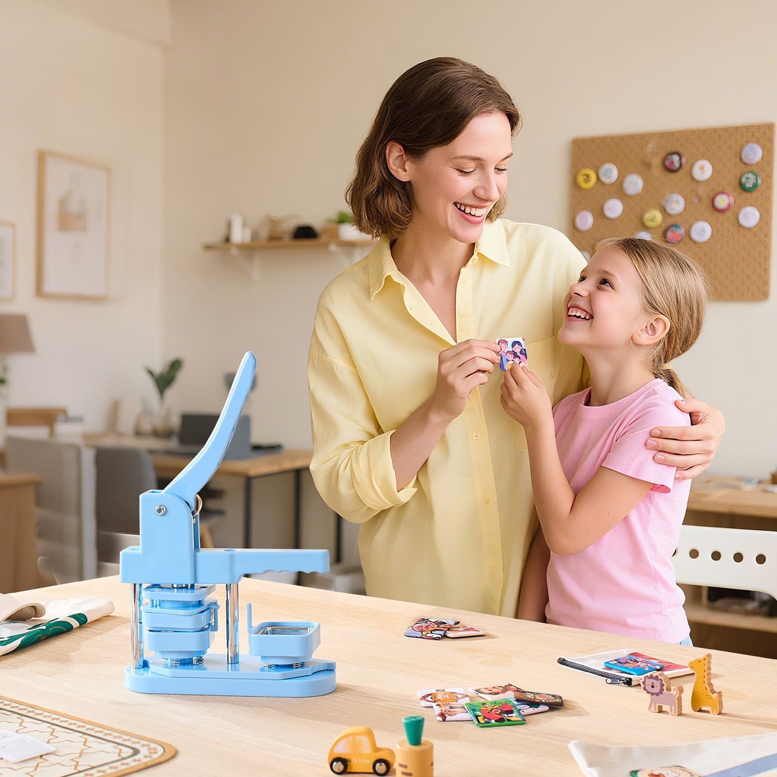 Gombkészítő gép, tűkészítő, 50 x 50 mm, négyzet alakú, 100 db-os gombalkatrészek