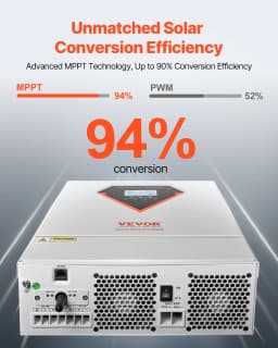 Hibrid napelemes inverteres töltő 6000 W 220/230 V WIFI beépített 120 A MPPT vezérlővel - miniatúra 7