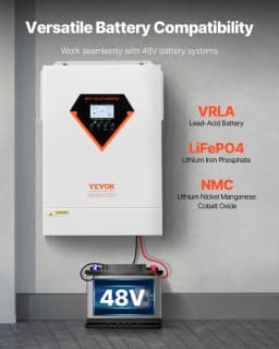 Hibrid napelemes inverteres töltő 6000 W 220/230 V WIFI beépített 120 A MPPT vezérlővel - miniatúra 9