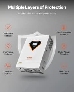 Hibrid napelemes inverteres töltő 6000 W 220/230 V WIFI beépített 120 A MPPT vezérlővel - miniatúra 10