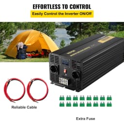 Inverter módosított szinuszhullámú inverter 6000 W DC 12 V - AC 230 V LCD - miniatúra 9