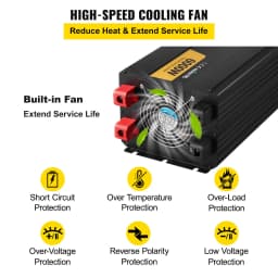 Inverter módosított szinuszhullámú inverter 6000 W DC 12 V - AC 230 V LCD - miniatúra 10