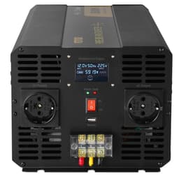 Tiszta szinuszhullámú inverter 5000 W-os DC12V-ról AC230V-ra átalakító LCD kijelzővel - miniatúra 4