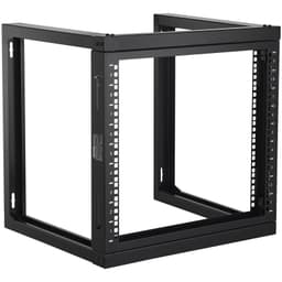 9U fali állvány, 150 font/68,04 kg, nyitott keretű szerver hálózati rack, fekete, 530x450x520 mm - miniatúra 3