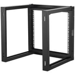 9U fali állvány, 150 font/68,04 kg, nyitott keretű szerver hálózati rack, fekete, 530x450x520 mm - miniatúra 4