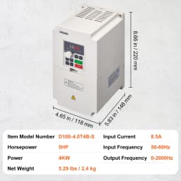 VFD 5HP 4KW 8.5A 3 fázisú AC 380V bemenet - 3 fázisú 0-380V kimenet 0-2000Hz - miniatúra 11