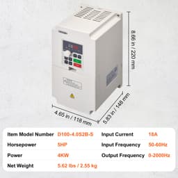 VFD 5HP 4KW 18A 1 vagy 3 fázisú AC 220V bemenet - 3 fázisú AC 0~220V kimenet - miniatúra 11