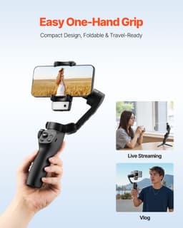 3 tengelyes telefongimbal stabilizátor okostelefon mesterséges intelligenciával vezérelt automatikus követéshez - miniatúra 9