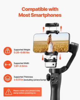 3 tengelyes telefongimbal stabilizátor okostelefon mesterséges intelligenciával vezérelt automatikus követéshez - miniatúra 11