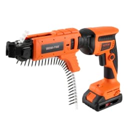 Gipszkarton csavarozó automata adagolással, 20 V max. táras gipszkarton csavarozó, 4200 fordulat/perc szénkefe nélküli akkus gipszkarton csavarozó készlet 2 akkumulátorral, töltővel, övcsipesszel, szerszámtáskával, állítható csavarhosszal és mélységgel - miniatúra 4