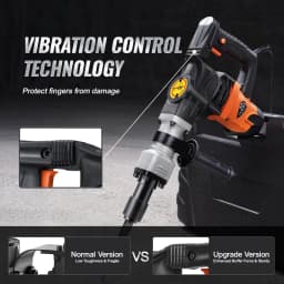 Bontó Jack Hammer Betontörő 1600W Elektromos Kalapács 2 Vésőfejjel - miniatúra 7
