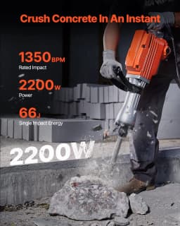 Bontó Jack Kalapács Betontörő 2200W Elektromos Kalapács 4 Vésőfejjel - miniatúra 6