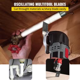 100 db-os oszcilláló fűrészlap, gyors kioldású multiszerszám pengekészlet, HCS szerszámpengék fa-műanyaghoz, kompatibilis a Dewalt, Dremel, Fein, Worx, Bosch, Makita és Milwaukee készülékekkel - miniatúra 6