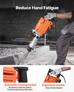 Bontó Jack Kalapács Betontörő 2200W Elektromos Kalapács 4 Vésőfejjel - miniatúra 10