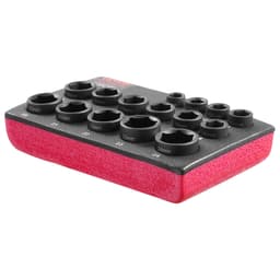 15 darabos ütvecsavarhúzó készlet, 6-pontos, 3/8"-os bit, racsnis szerszámkészlet, 10-24 mm - miniatúra 3