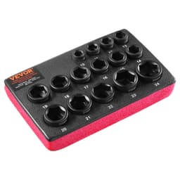 15 darabos ütvecsavarhúzó készlet, 6-pontos, 3/8"-os bit, racsnis szerszámkészlet, 10-24 mm - miniatúra 5
