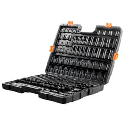 130 darabos ütvecsavarhúzó készlet, 6-pontos, 3/8"-os és 1/2"-os bites racsnis szerszámkészlet - miniatúra 3