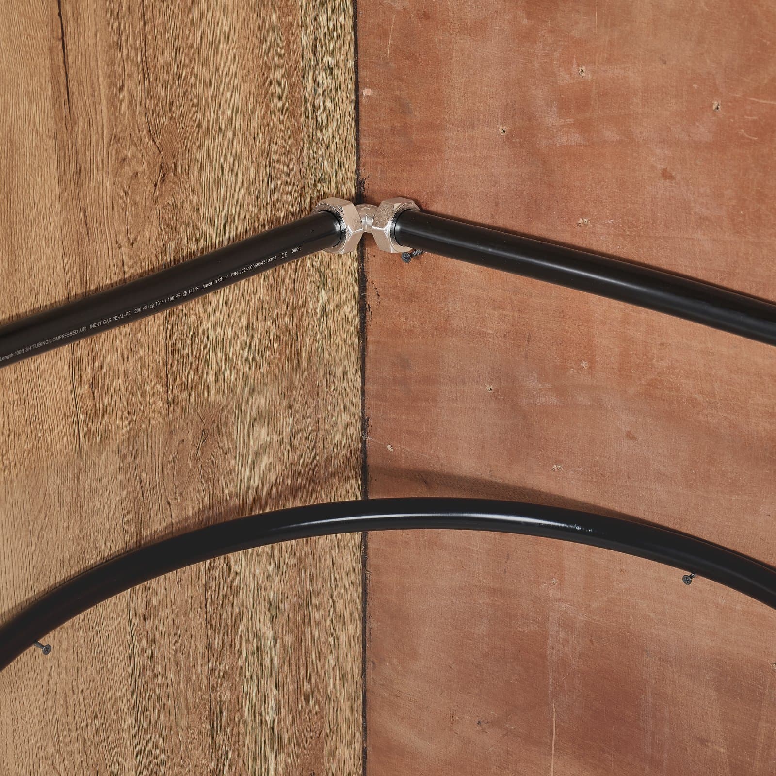 Légkompresszor-vezetékkészlet 3/4'' x 100FT PU légkompresszor-vezetékrendszer, fekete