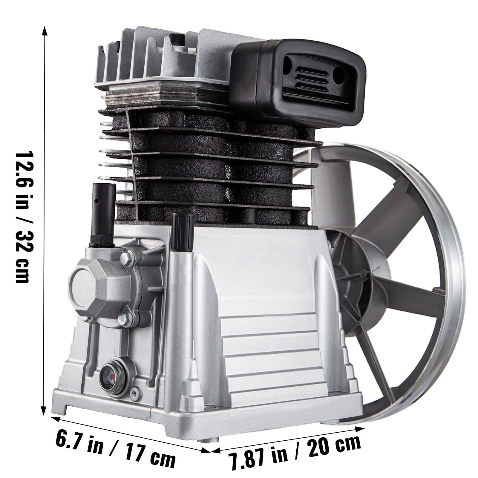 Új ipari kéthengeres légkompresszor szivattyú, 2,2 kW-os, maximum 116 PSI nyomáshoz alkalmas