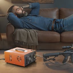 PCP légkompresszor 4500PSI/30Mpa beépített átalakítóval, DC12V/AC230V automatikus leállítással - miniatúra 1