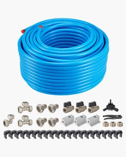 Légkompresszor csőkészlet 3/4'' x 300FT HDPE/alumínium légcsőrendszer kék - miniatúra 2