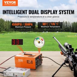PCP légkompresszor 4500PSI külső átalakító DC12V / AC230V kézi leállítással - miniatúra 6