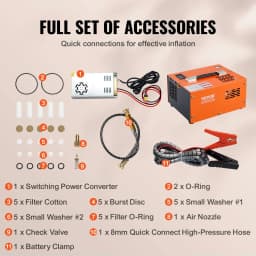 PCP légkompresszor 4500PSI külső átalakító DC12V / AC230V kézi leállítással - miniatúra 10