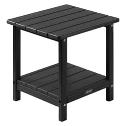 Kültéri Kisasztal, 2 Szintes HDPE, Beltéri Kerti Végasztal, Fekete - miniatúra 2