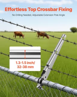 10 db-os 14,8 hüvelykes szögesdrót karhosszabbító 1,3"-1,5"-es láncszemkerítéshez - miniatúra 9