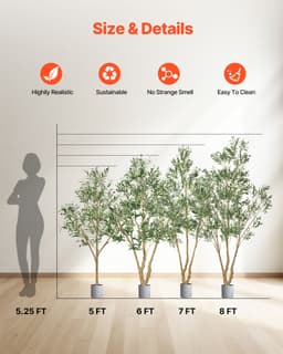 210 cm-es műolajfa magas műnövény cseréppel otthoni irodába - miniatúra 6