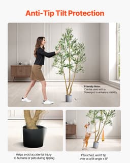210 cm-es műolajfa magas műnövény cseréppel otthoni irodába - miniatúra 9